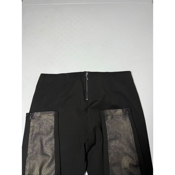 Esprit Women’s Pants Faux Leather Trim Size XL Black - Picture 12 of 15